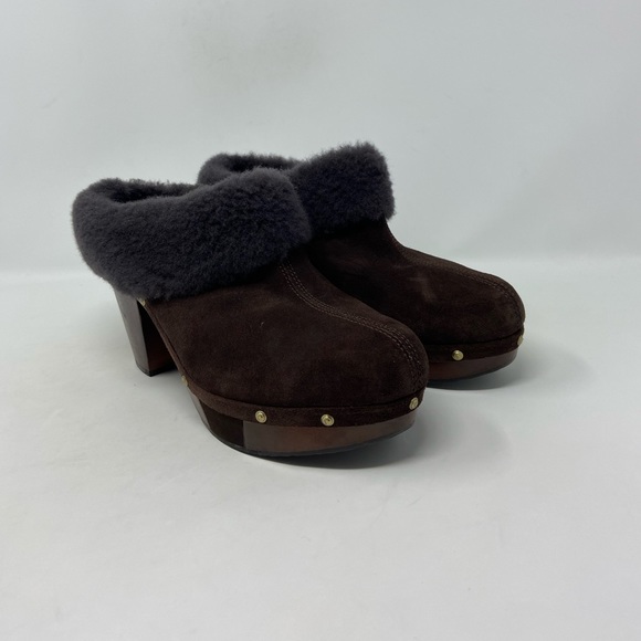 rockport suede clog slippers